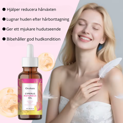 Hårborttagningsolja - Naturligt len hud utan rakhyveln